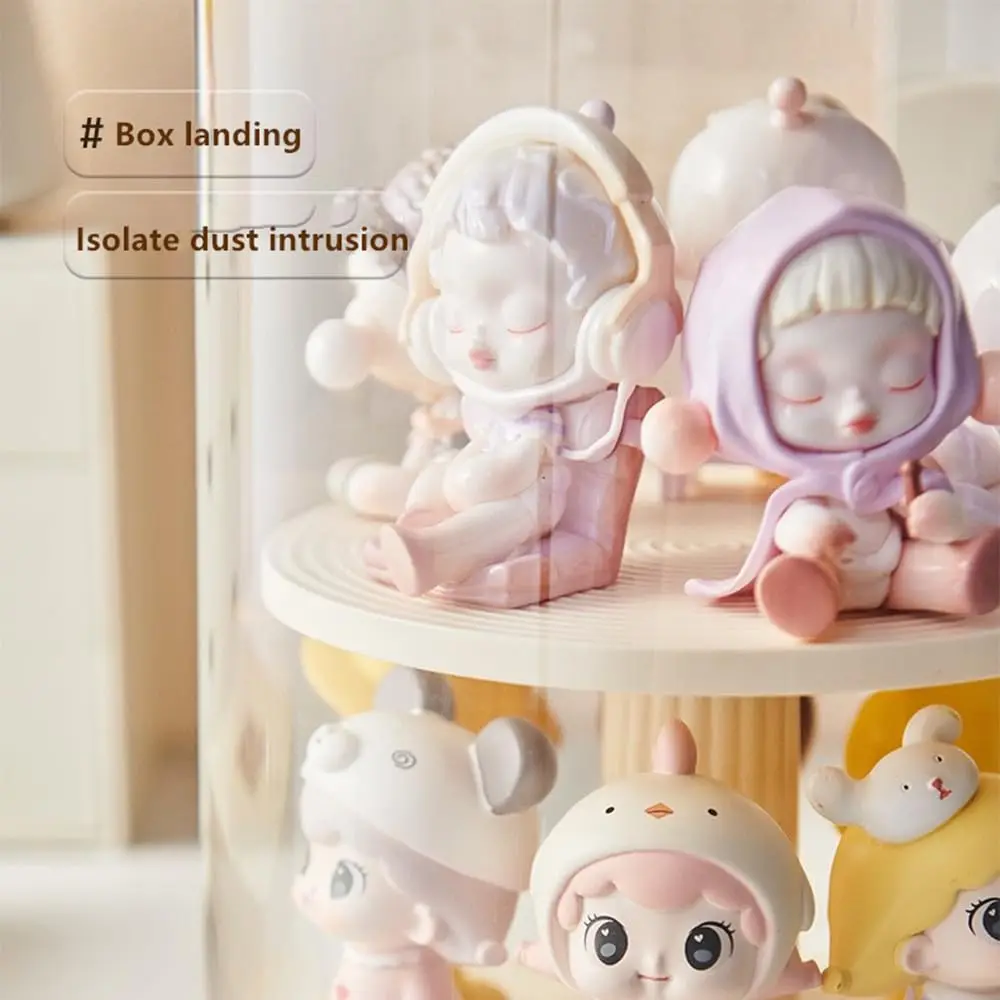 Blind Box Showcase Pop Mart Figures Display Stand Case Transparent Collectible Model Storage Box Dustproof Toy Doll Organizer