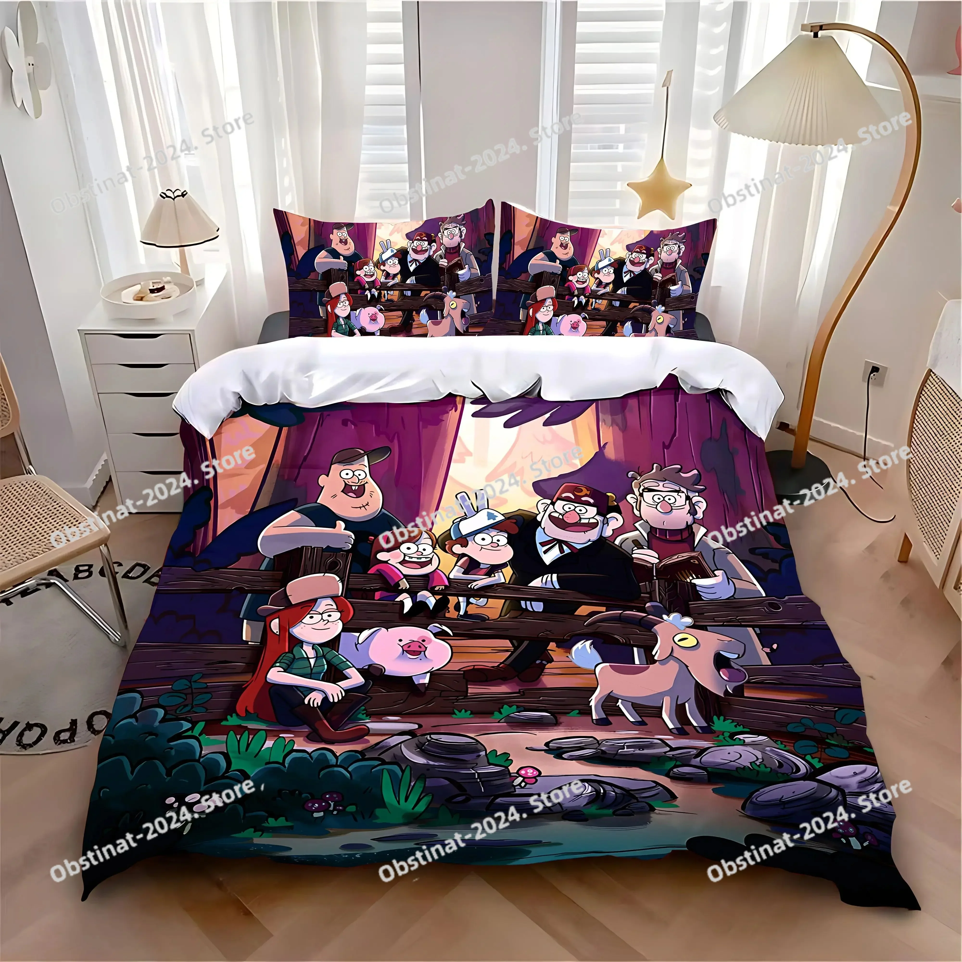 

3D Game G-Gravities F-Falls Bedding Set Printed single Comforter Quilt Bed Duvet Cover Pillow Case 3 Pieces Sets Kids Adult Size