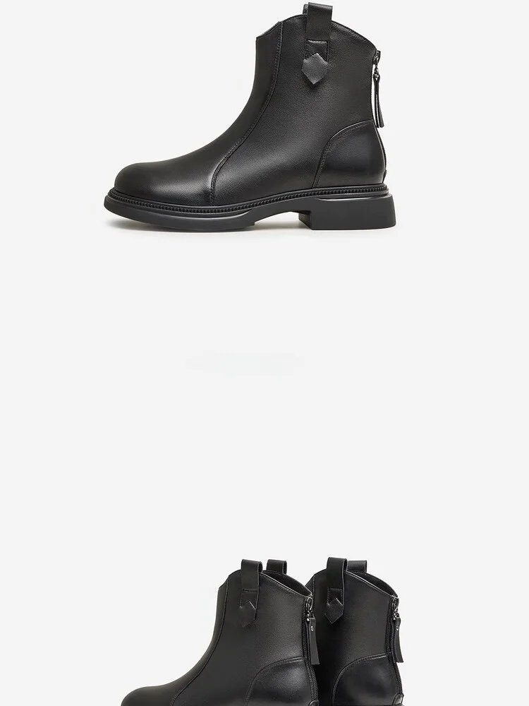 nouvelles-bottes-retro-a-la-cheville-pour-l'hiver-marron-en-cuir-veritable-bottes-pour-femmes-style-coreen-bout-rond-talon-epais