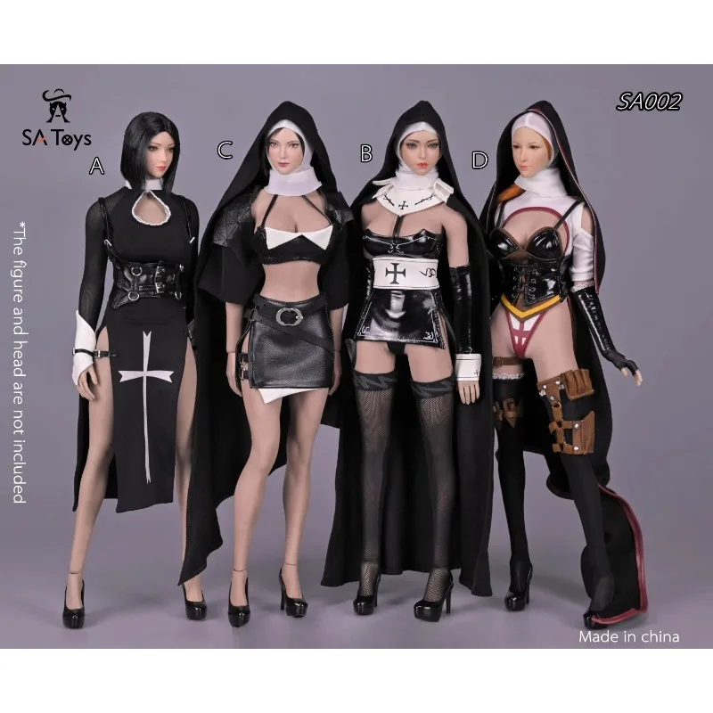

In Stock SAtoys SA002 1/6 Scale Multiple Styles Female Church Nun Suit Model for 12'' Soldier Action Figures Body