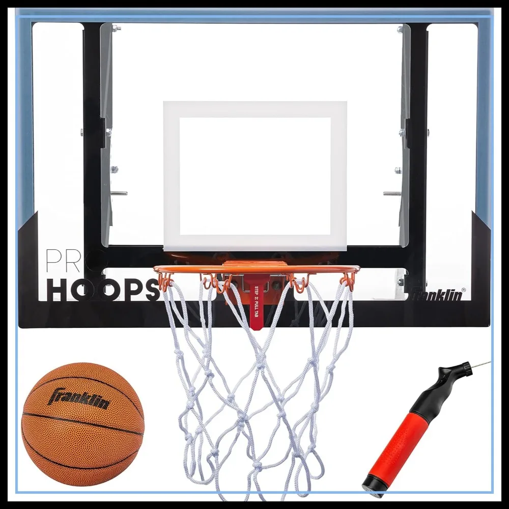 

Wall Mounted Basketball Hoop - Fully Adjustable Height - Shatter Resistant Backboard - Accessories Included