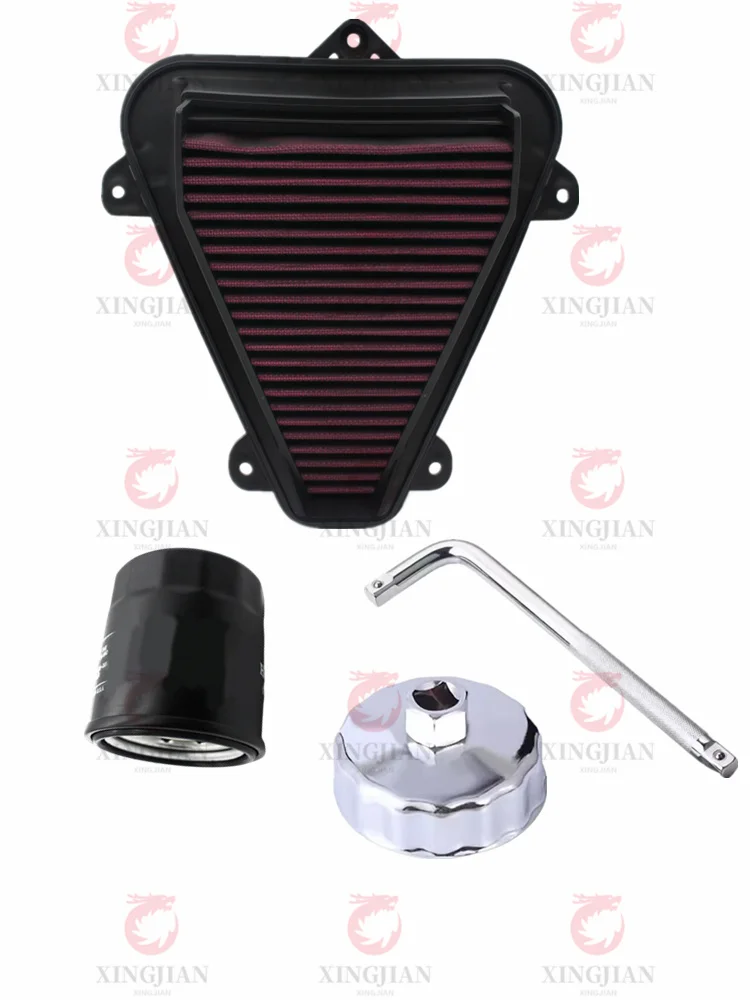 

High Flow Motorcycle Air Filter For Honda XL750 TRANSALP CB750 Hornet 2023 2024 2025 Cap Oil Filter Wrench Tool