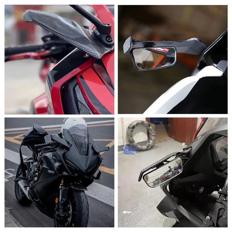 Universal Motorcycle Adjustable Flank Spoiler Fairing with Mirrors for CBR650R YZF R1 YZF R6