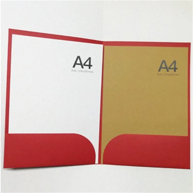 10pcs Two-Pocket Folders A4 File Folder With Pockets Document Holder Paper File Cover Office Project File Presentation Folder