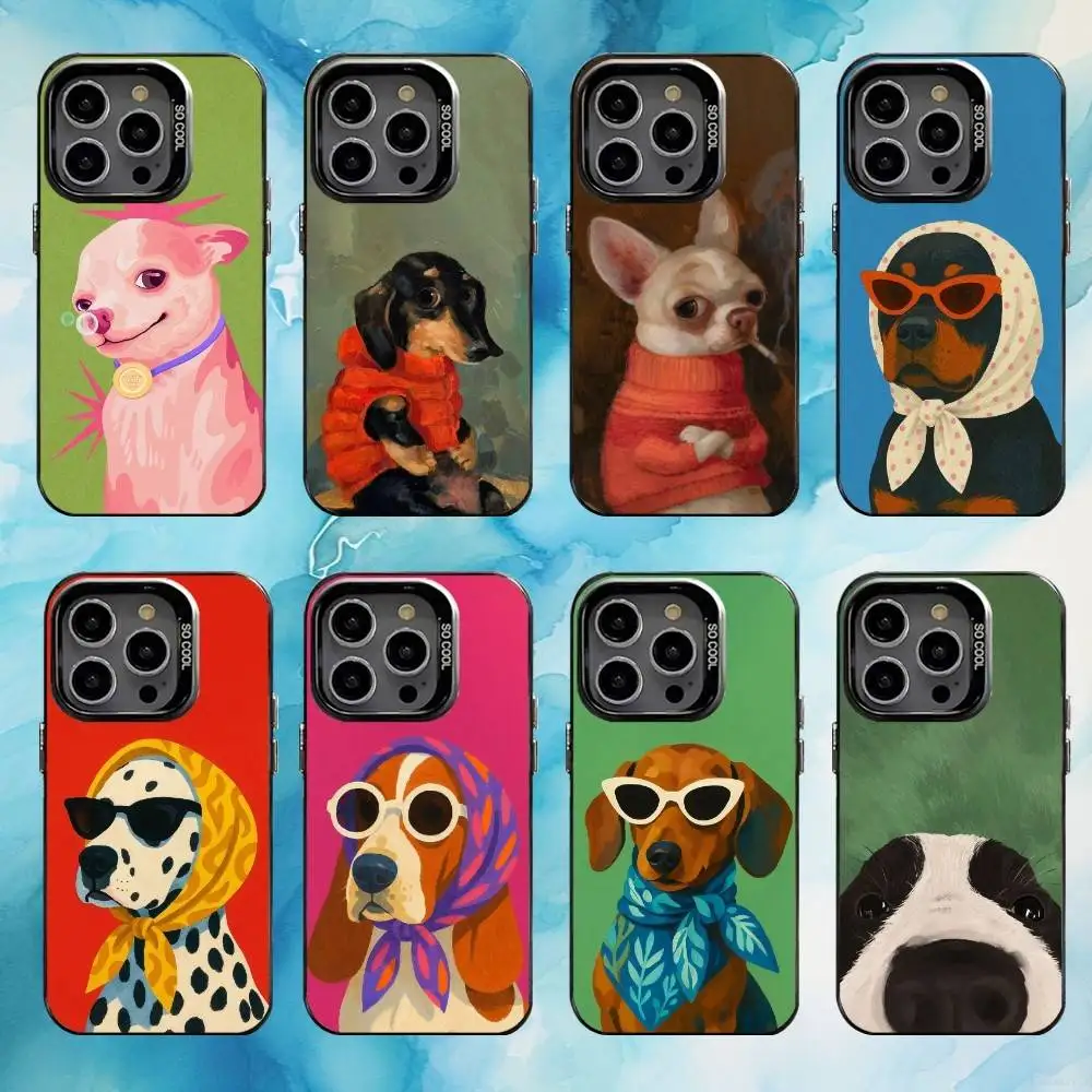 

Trendy Doggo Phone Case For iPhone17,16,15,14,13,12,11 Plus,Pro Max Black Candy Matte Shockproof Cover
