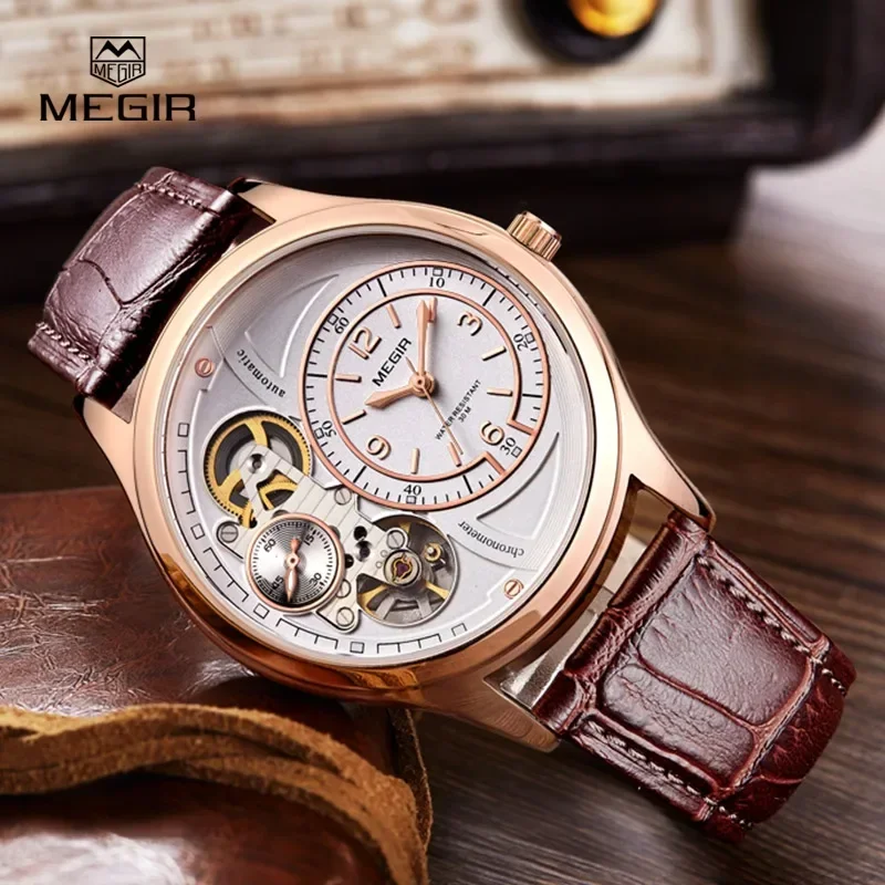 MEGIR hot brand waterproof quartz watch man fashion leather strap wristwatches men casual male masculino relojes watch hour 2017