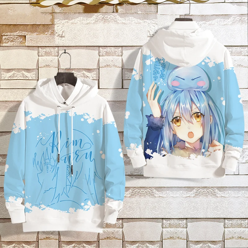 أنيمي ذلك الوقت حصلت على تجسدت كSلايم ريمورو تيمبيست تأثيري هوديي الجرافيك البلوز للجنسين Harajuku رجل رياضية #5