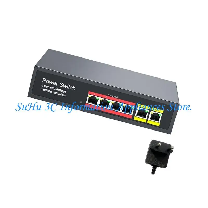 Heavy Duty Metal Housing Gigabit Ethernet Switching 48V POE Surveillances Use