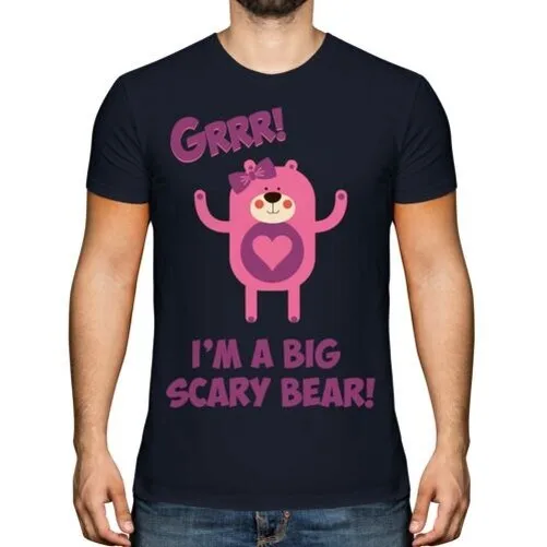 TEDDY BEAR CARTOON MENS T-SHIRT TEE TOP GIFT CARTOON FUNNY