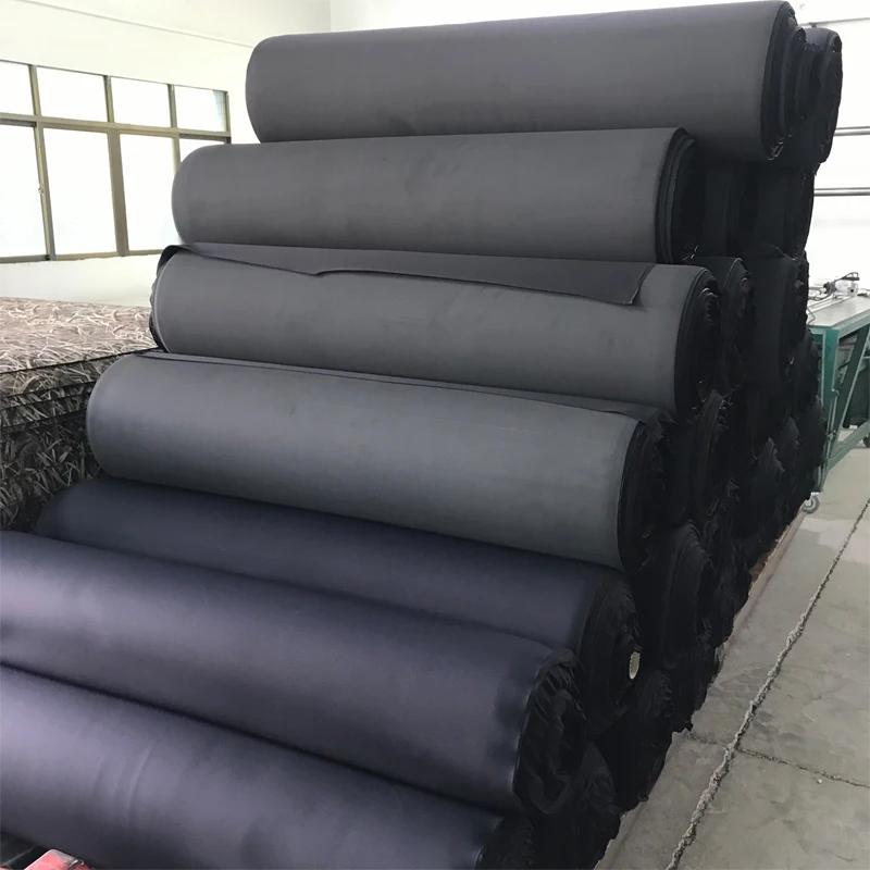 35 Yards Roll Black Polyester Fiber Fabric Coated Sbr Rubber Neoprene Fabrics 2.5mm Thickness