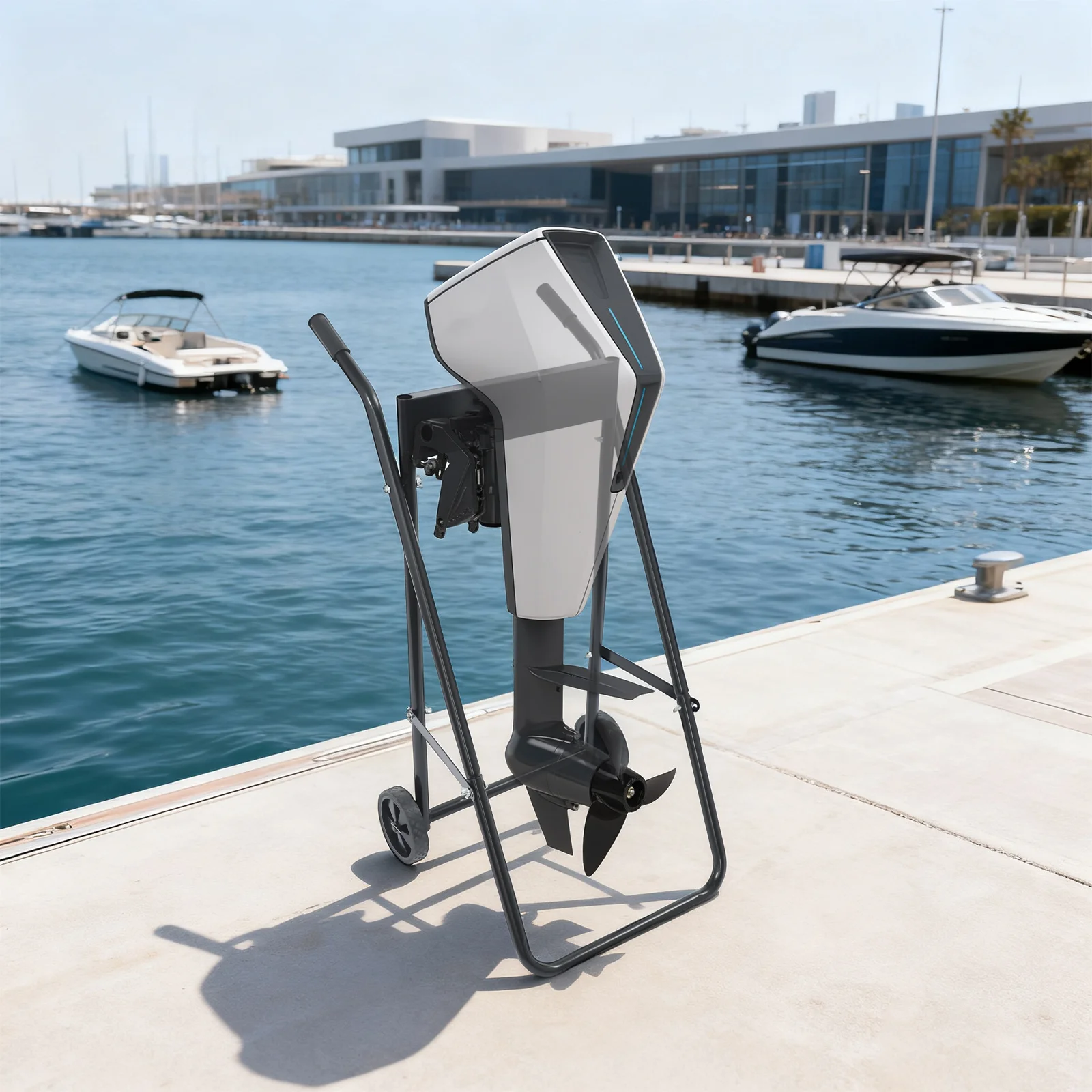 

Усиленная тележка-платформа для лодок с двигателем, стальная, 1.3 мм, со складными резиновыми колесами, для мастерских и причалов