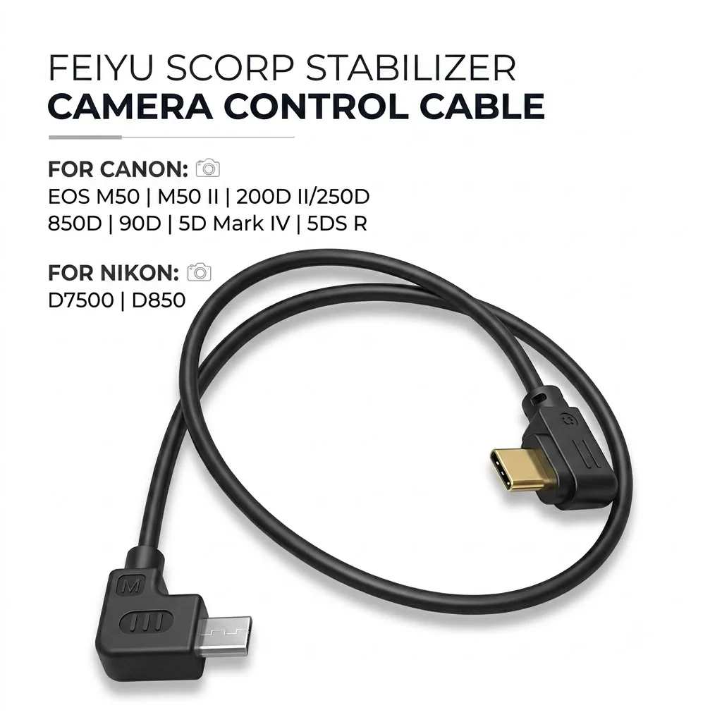 For Feiyu Scorp Stabilizer Camera Control Cable For Canon EOS For Nikon D7500,D850 Type C To Micro Camera Control Cable