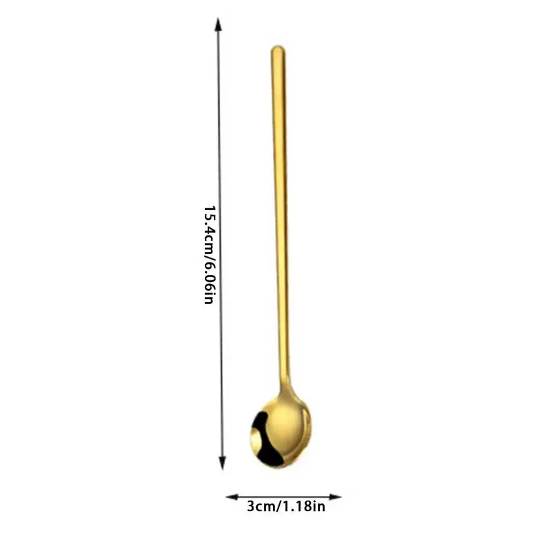 Десертная кофейная ложка с длинной ручкой, чайная ложка со льдом, кофейная ложка из нержавеющей стали, кофейный бар, чайные ложки, ложка для мороженого, коктейльная ложка