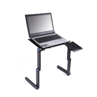Laptop Desk Foldable Metal Stand Vent Holes Portable Computer Table Bed Study Adjustable Gaming Book Tray Projector Sound Device