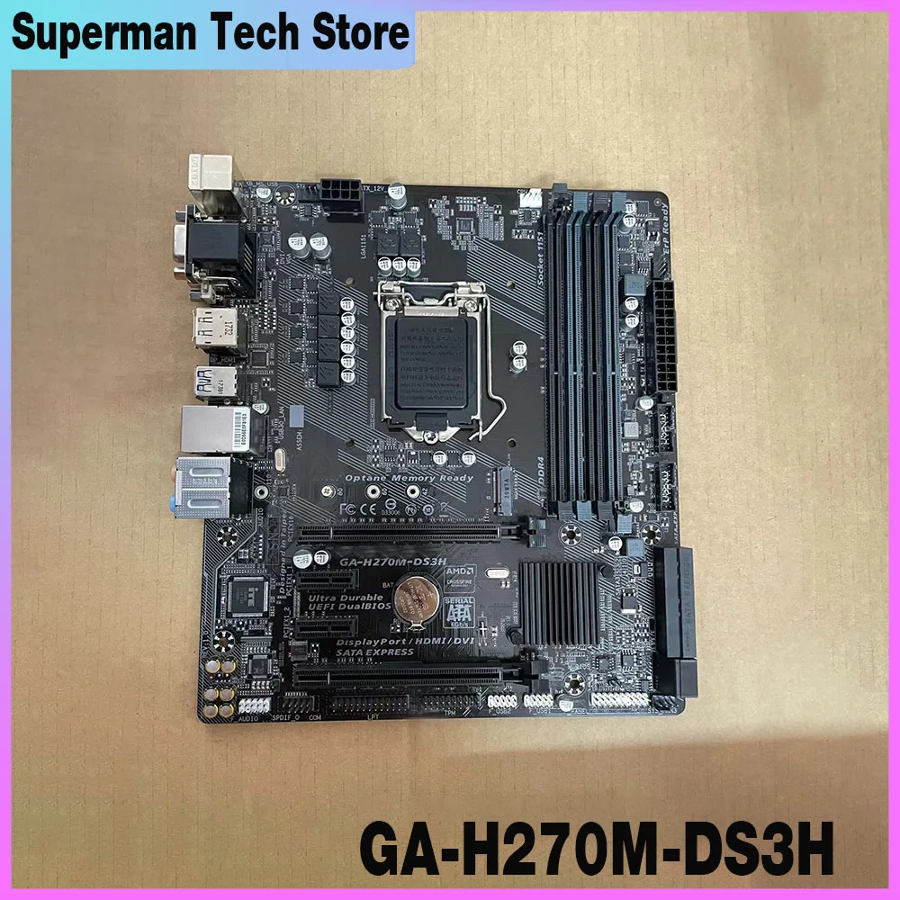 GA-H270M-DS3H For G-i-g-a-b-y-t-e Motherboard H270 DDR4 6XSATA HDMI DVI-D VGA PCIE3.0 H270M-DS3H