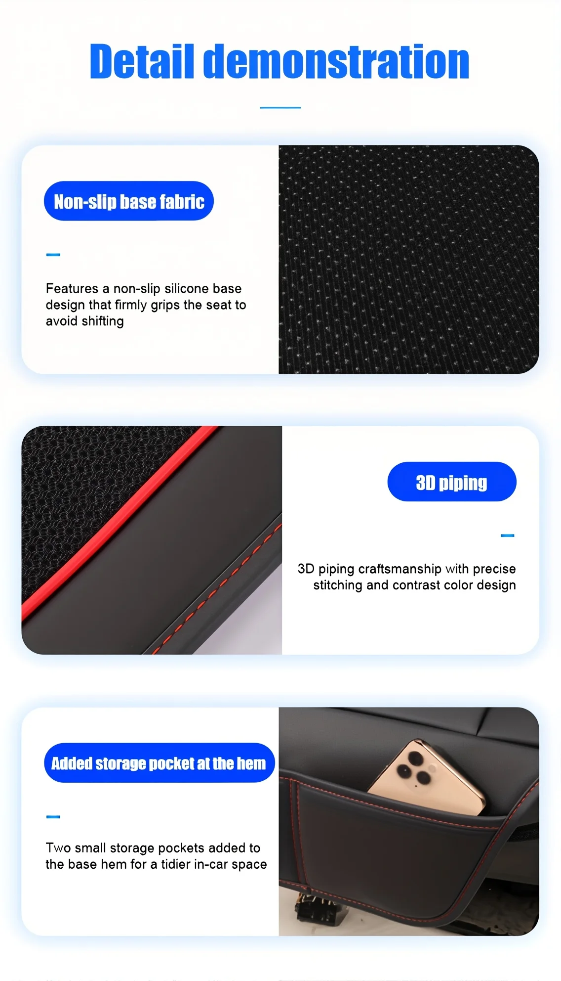 12V Universal Kühlung Belüftung Sitz Abdeckung Auto Sitz Abdeckung Sommer Fahren Atmungsaktive Sitz Abdeckung Cooling Pad Auto Zubehör – Detail 18