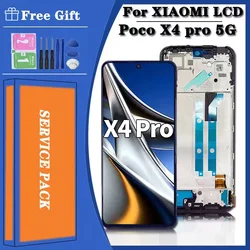 Test For Xiaomi Poco X4 Pro 5G 2201116PG LCD With Touch Screen Digitizer Assembly For Poco X4Pro 5G LCD Replacement Parts