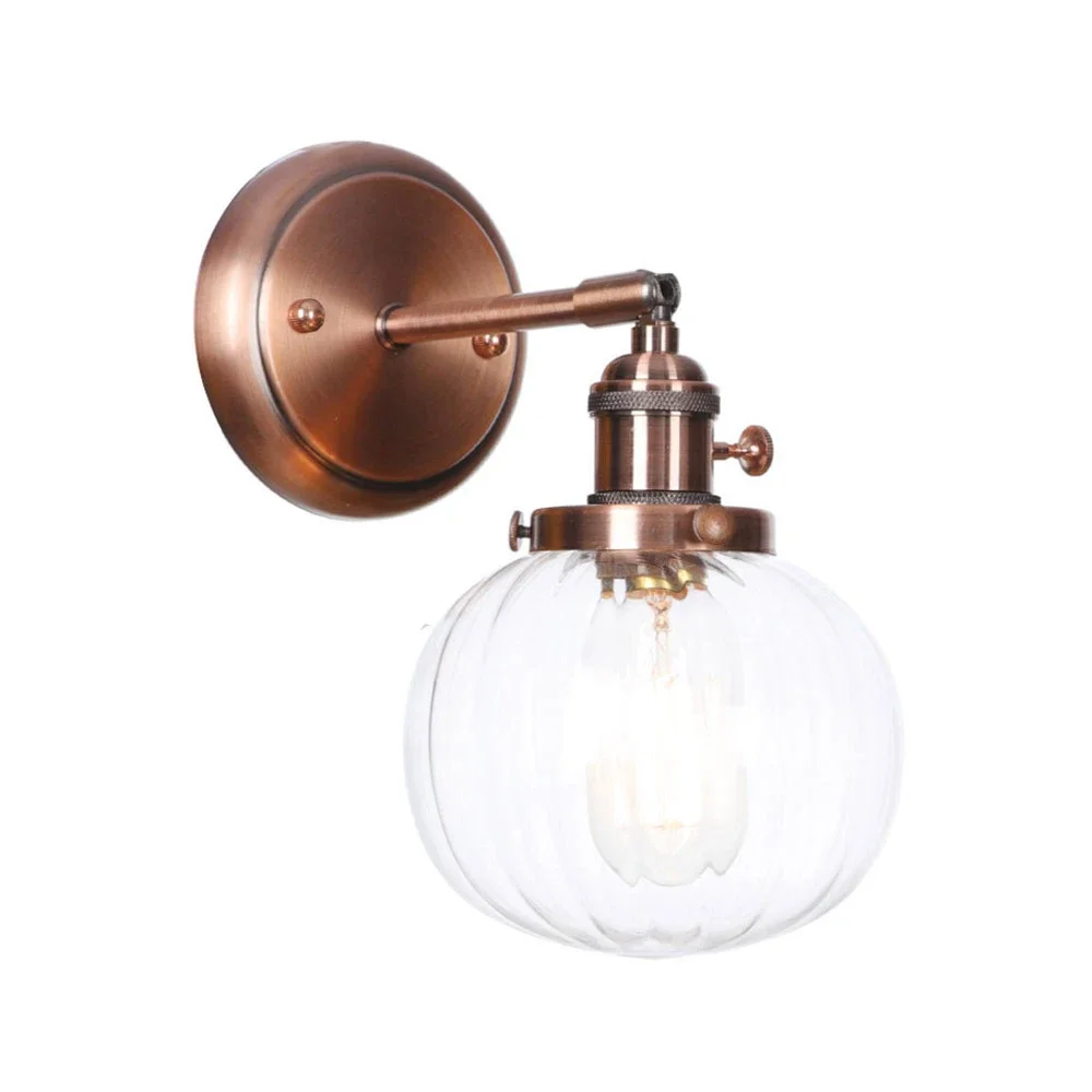 

Настенная лампа со стеклянным абажуром, минималистичный светильник в стиле индастриал для коридора, спальни, гостиной