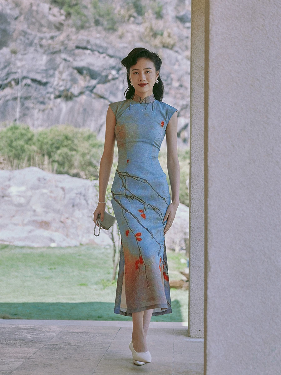 

Летняя дышащая повседневная одежда Momei: винтажное длинное платье свободного кроя из хлопка и шелка с боковой молнией