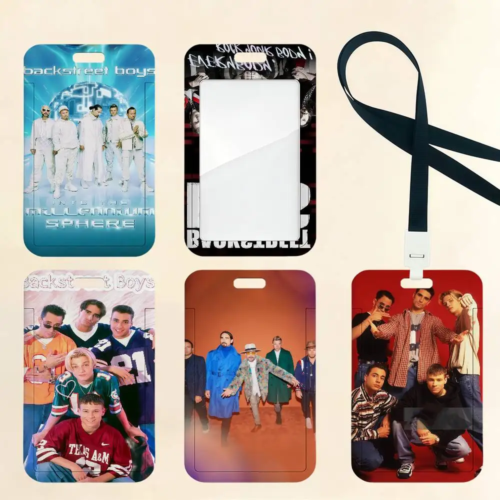 Singer Band Backstreet boys  Card Holder Cardcase Bus Subway Work Permit Student Lanyard Neck Straps Badge Holder