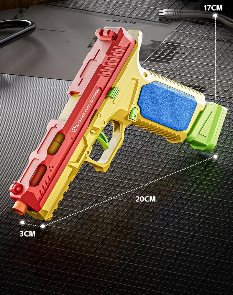 SIG17 Kontinuierlich Feuernde Baustein-Spielzeugpistole mit Hülsenauswurf, Airsoft-Blowback-Pistole mit Leerlauffunktion für Outdoor-CS-Schießspiele – Detail 8