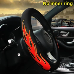 1 flame fabric waterproof non-slip automotive supplies steering wheel cover without inner ring fits 14.5-15 inches