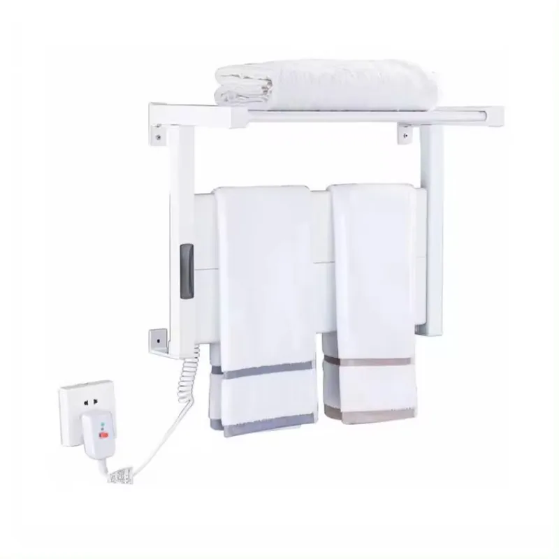 Wall Mount Flat Panel Heated Towel Rail Electric Towel Rack Heated Towel Rail Shelf