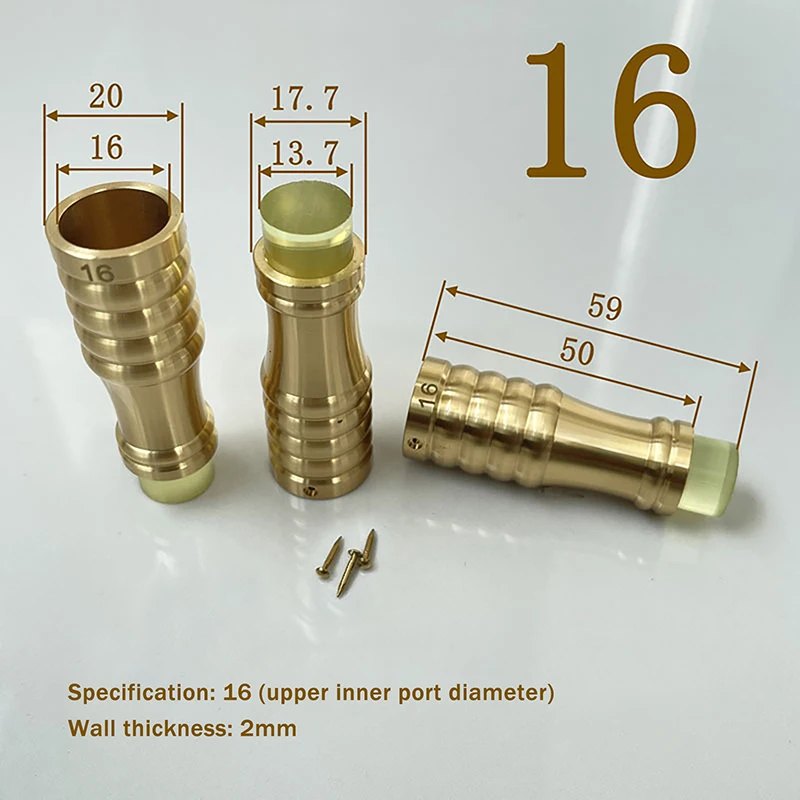 1PC 10/16/18/20/25 Brass Cane Crutch Tip With Anti-Skid Rubber Pad For Hiking Pole Chair Leg Feet Replacement+~