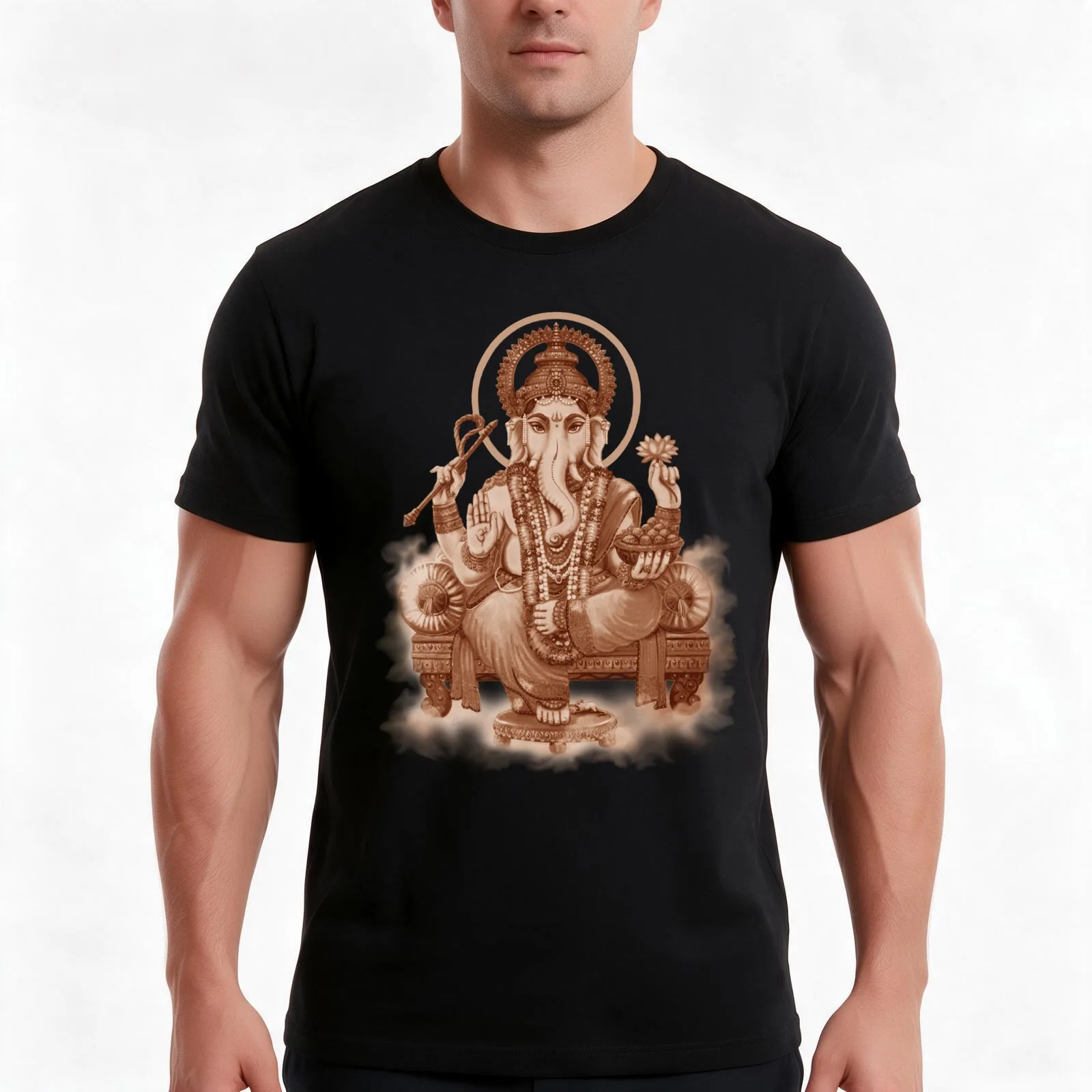 Ganesh the Remover of all obstacles T-Shirt Summer Casual Cotton Tee Oversized Streetwear Tops Vintage Graphic Print