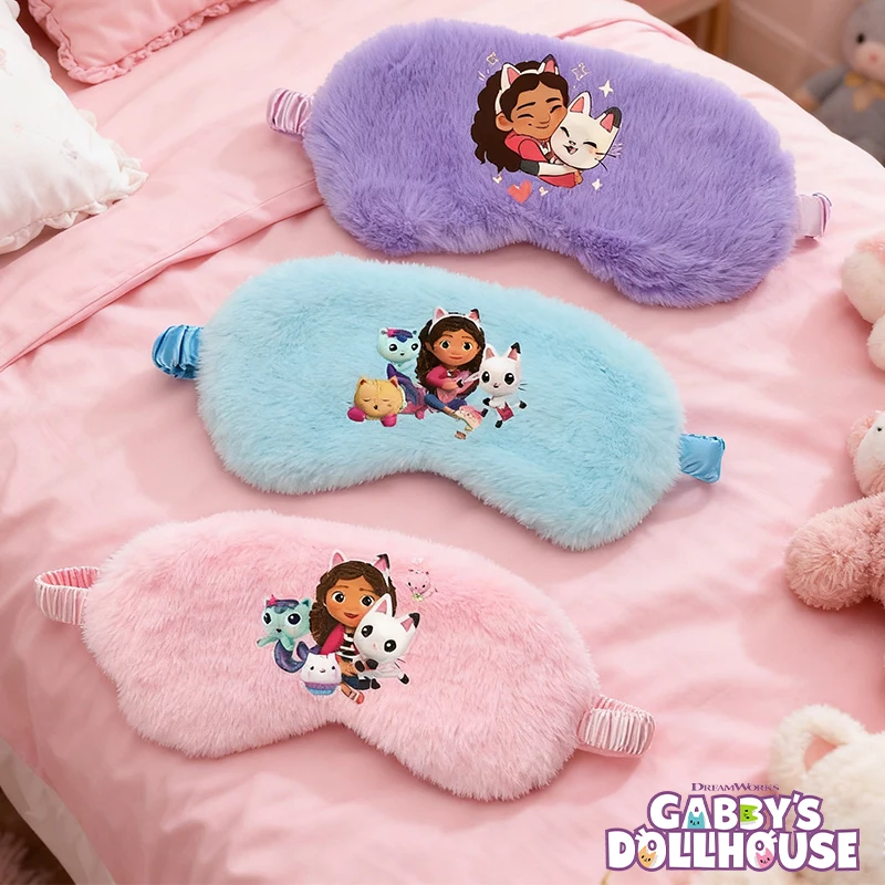 

2025 new Gabby Dollhouses Soft Plush Eye Masks Sleeping Mask Sleeping Blindfold Eye Cover girl women Plush Mask fashion Eyepatch