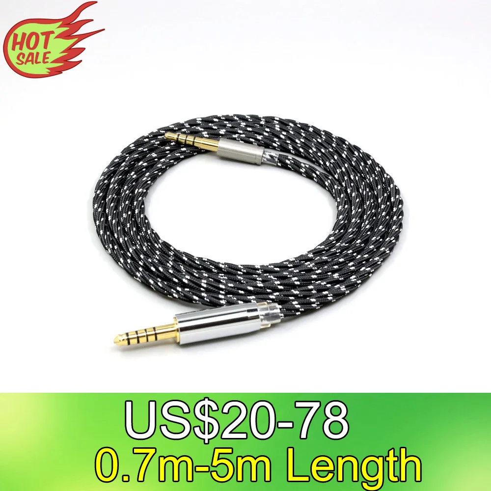 OCC Mixed OFC Twisting Nylon Earphone Cable For SONY WH-H910N XB900N XB700 headphone LN008736