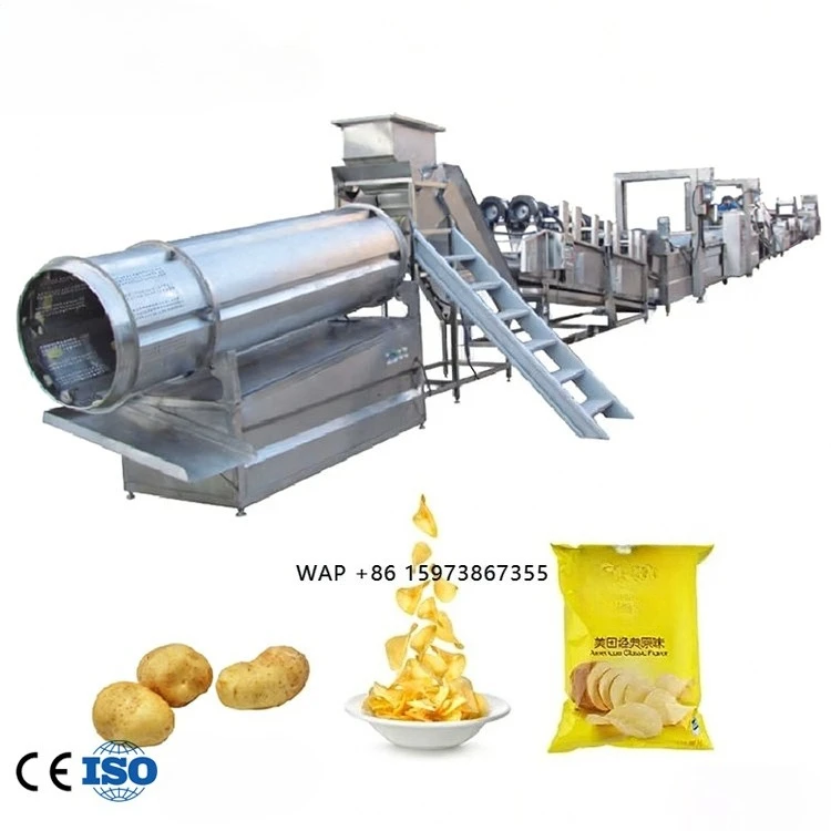 Automatic Food Processing Equipment for Vegetable Fruit Complete Potato Chips Making Plant Line Mixer Fryer New Available