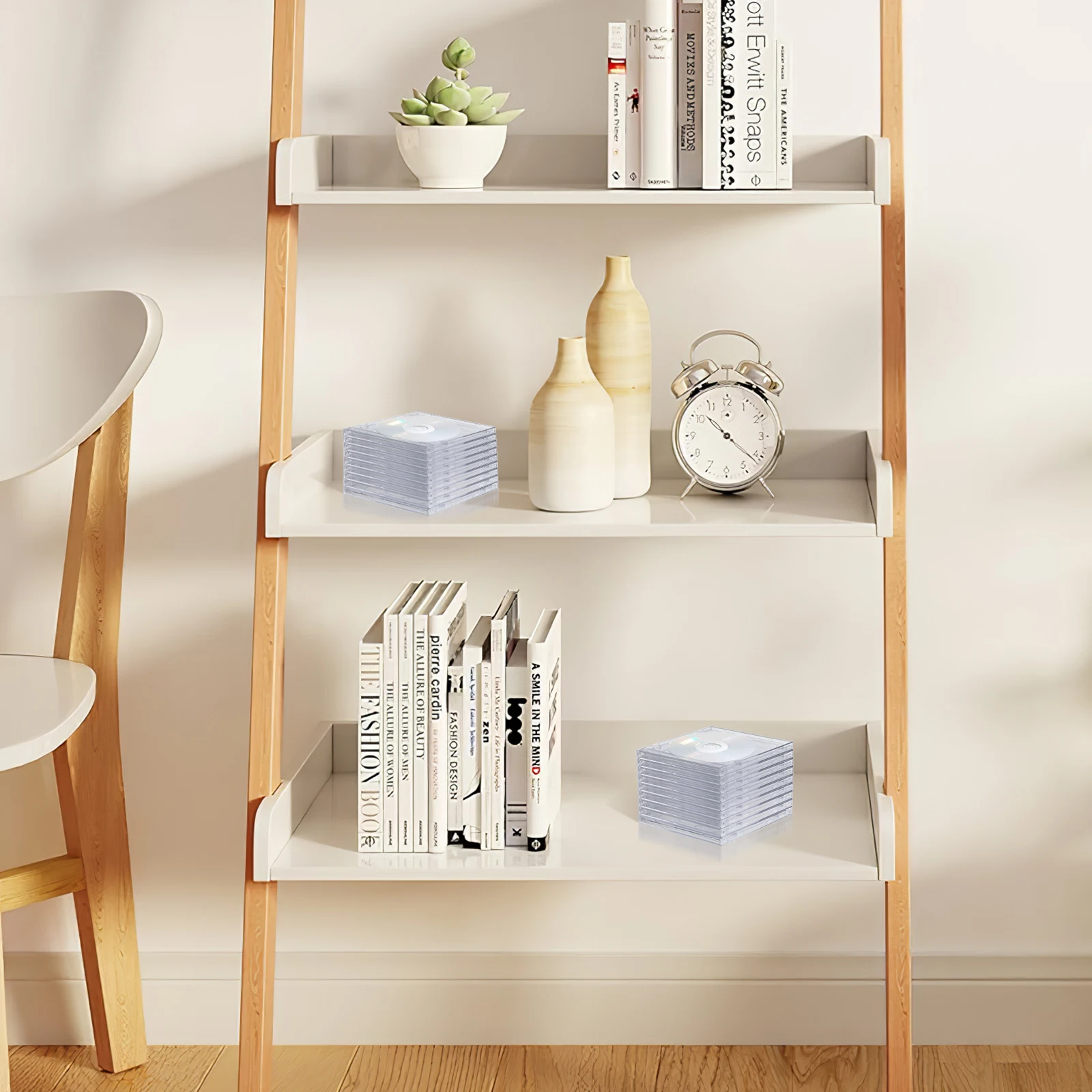 

9 Pcs DVD Cases Transparent Acrylic Holders Double Disc Storage Boxes Double Cd Cases Travel Size CD Rack Home Use