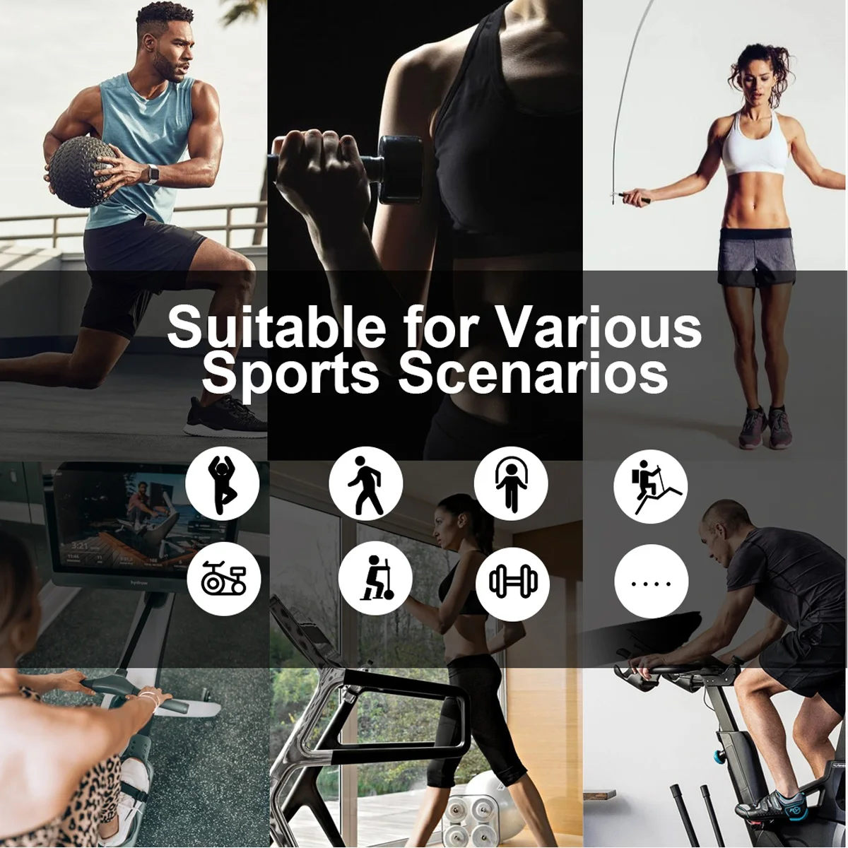 Heart Rate Monitor and Chest Strap Exercise ANT+ Bluetooth 5.3Khz HRM with Finesse Tracker Smart Bracelet Waterproof