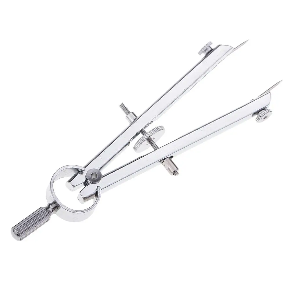 Art Leather Craft Spring Protractor Metal Compass Divider Calipers Precision Scriber Tool for DIY Drawing