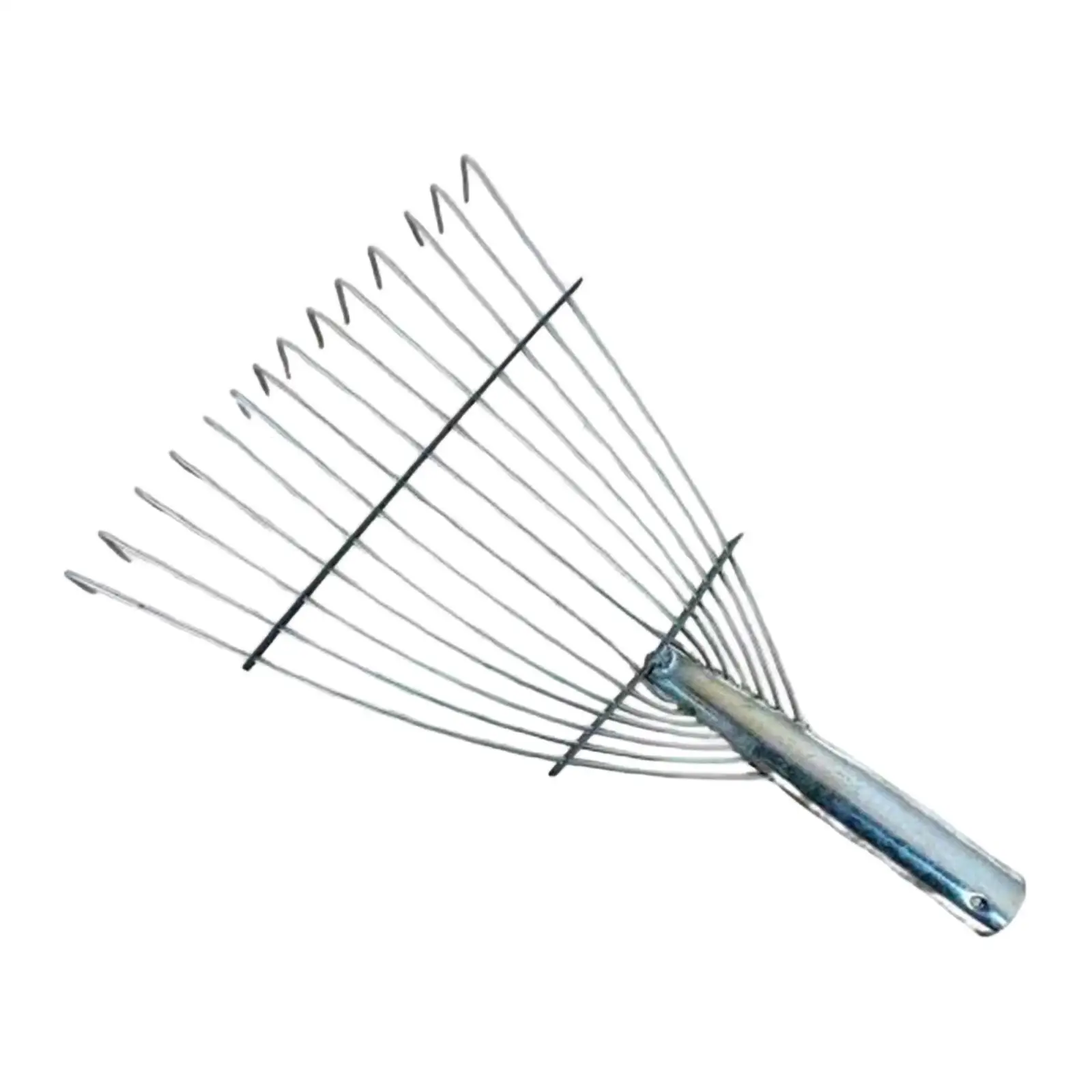 Garden Rake Head Compact Steel Replacement Adjustable Tooth Landscape Tool for Cleaning Leaves Yard Debris Removal