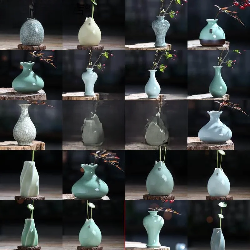 

Элитная керамическая ваза в старинном стиле Ru с подарочной коробкой, весенняя тематика, настольные украшения, традиционные китайские артефакты