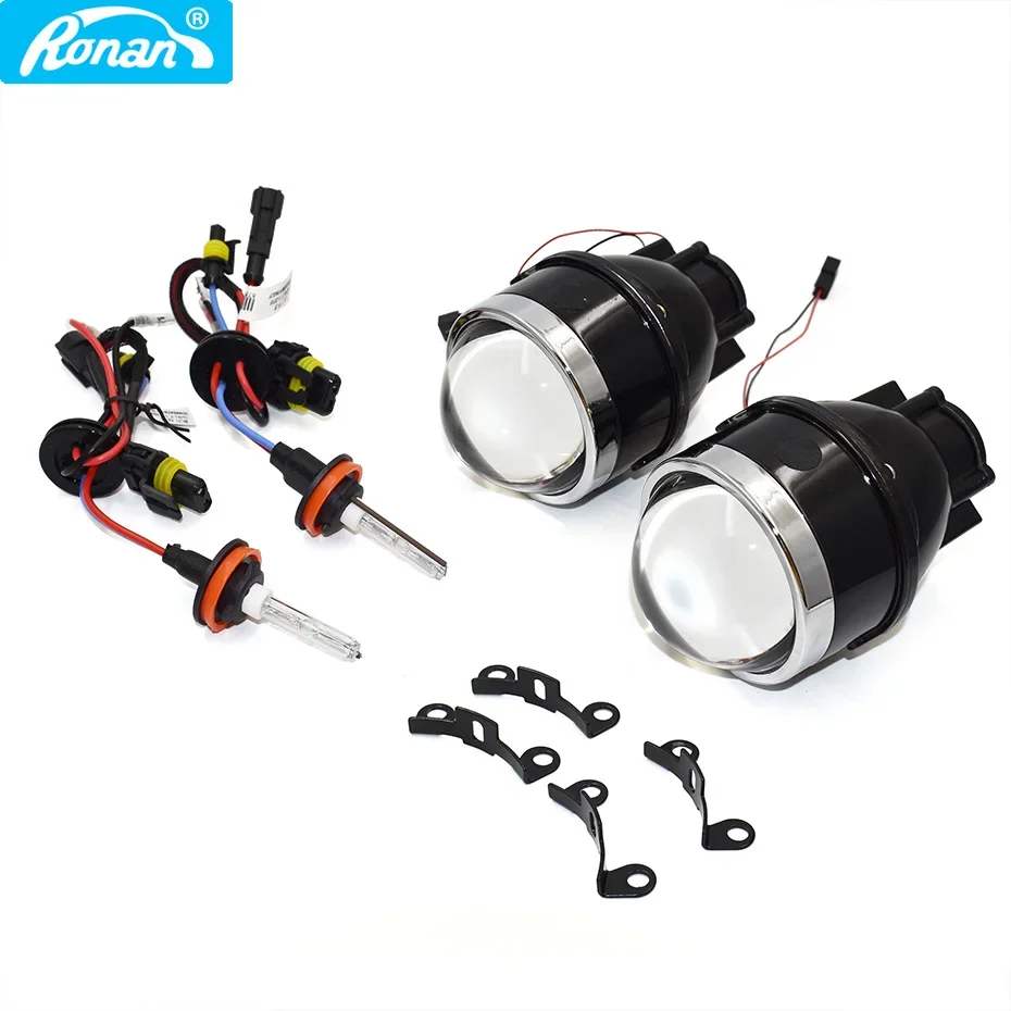 

RONAN 3.0inch Bi-Xenon Projector Fog Lens Headlight PTF Using H11 Bulb 3000K 6000K Universal Bracket Retrofit Upgrade