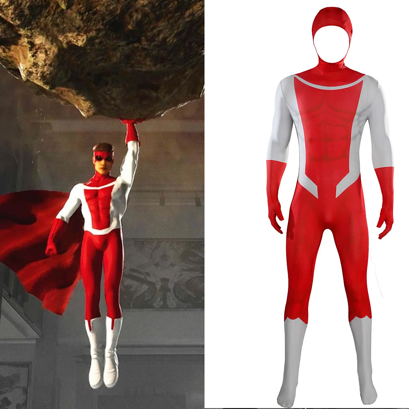 

Invincible Mark Jumpsuit Bodysuit Cosplay Costumes Movie Character Halloween Masquerade Performance Clothing for Adult Kids
