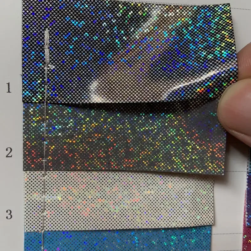 

New Trend Hexagonal Holographic Vinyl Leatherette Decor PU Synthetic Leather Material