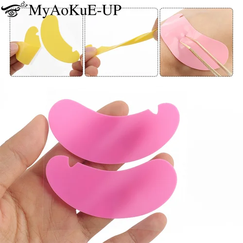 Imagen 2 del producto 1/5/10/20 pares de almohadillas de silicona reutilizables para pestañas, parches de extensión de pestañas, diseño en forma de U, almohadillas de Gel para levantar pestañas, herramientas de maquillaje