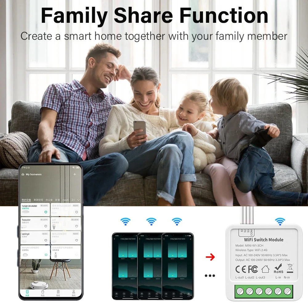 Tuya Wifi/Zigbee لتقوم بها بنفسك مفاتيح الإضاءة 16A مفتاح ذكي صغير 1/2/3/4 عصابة دعم 2-way التحكم الحياة الذكية أليكسا جوجل المنزل ياندكس