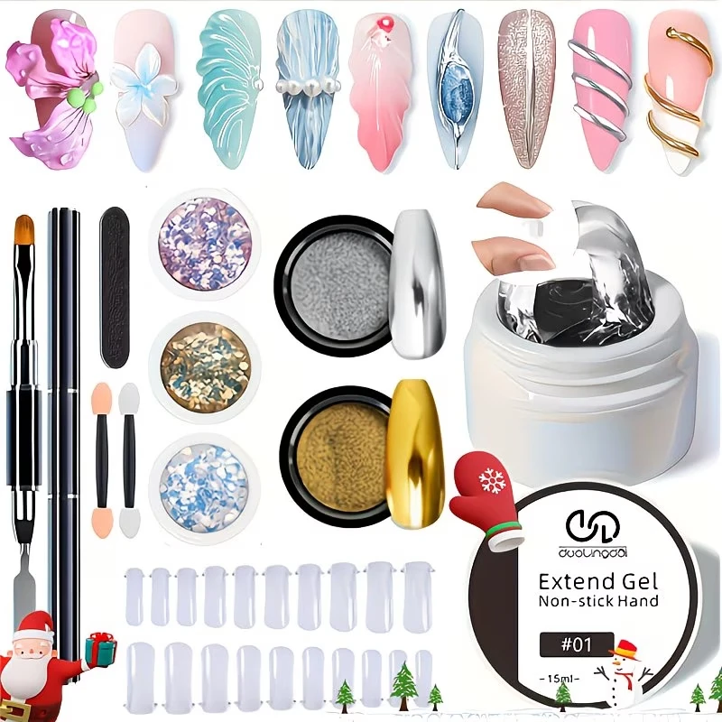 

Builder Gel for Nails, 15ml Large Capacity Clear Hard Gel for Nails 3D Sculpting Gels Non-Sticky Hand Carving LED Extension Gels