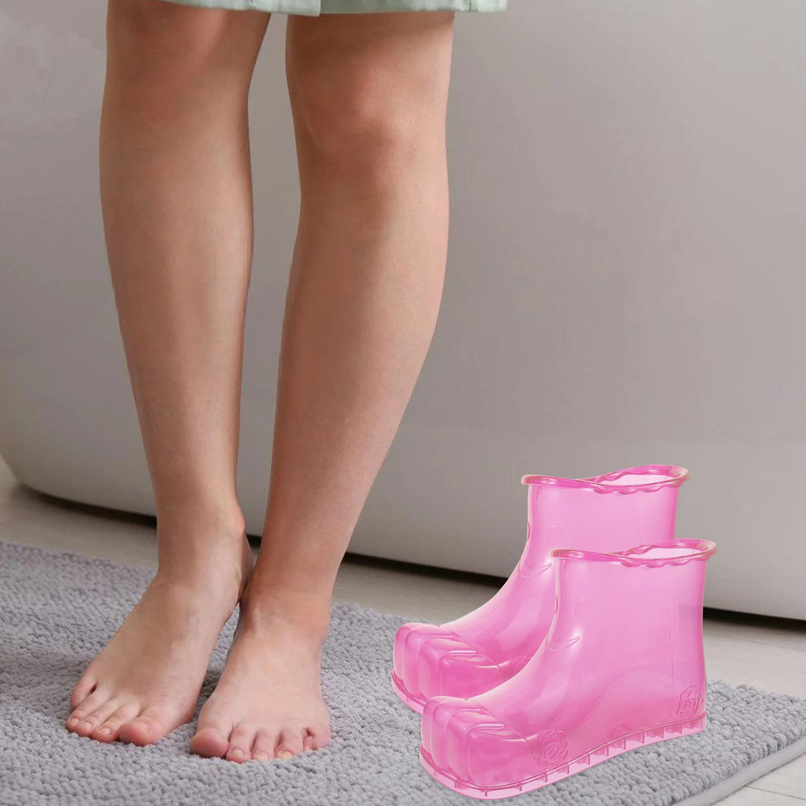 

Foot Bath Massager Spa Pedicure Tub Soaking Portable Plastic Water 18cm High Cylindrical Magnetic Home Bathroom