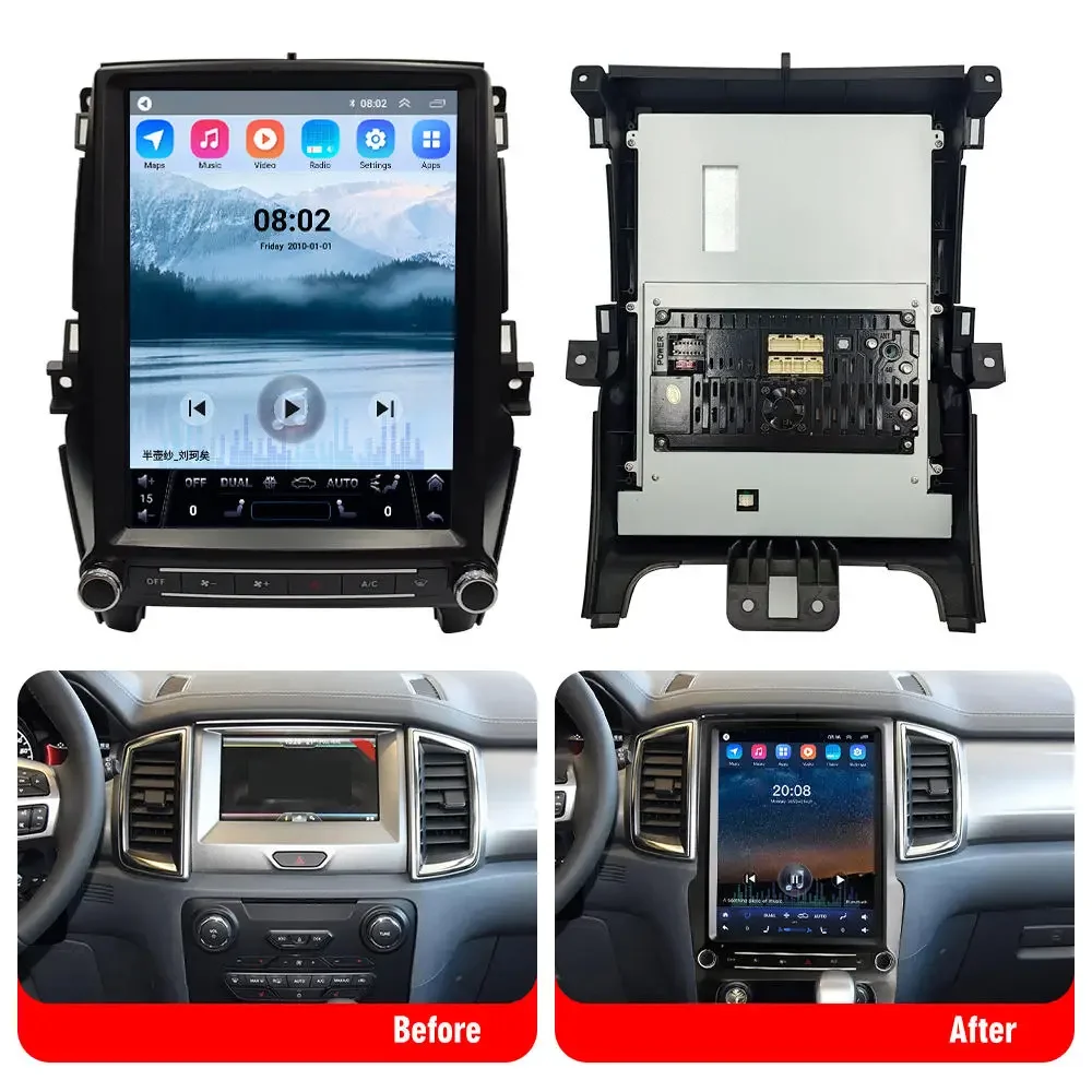 Navihua 12.1 inch Android Car Radio GPS Navigation Multimedia Car DVD Player Android Head Unit Monitor For Ford Ranger 2015-2022