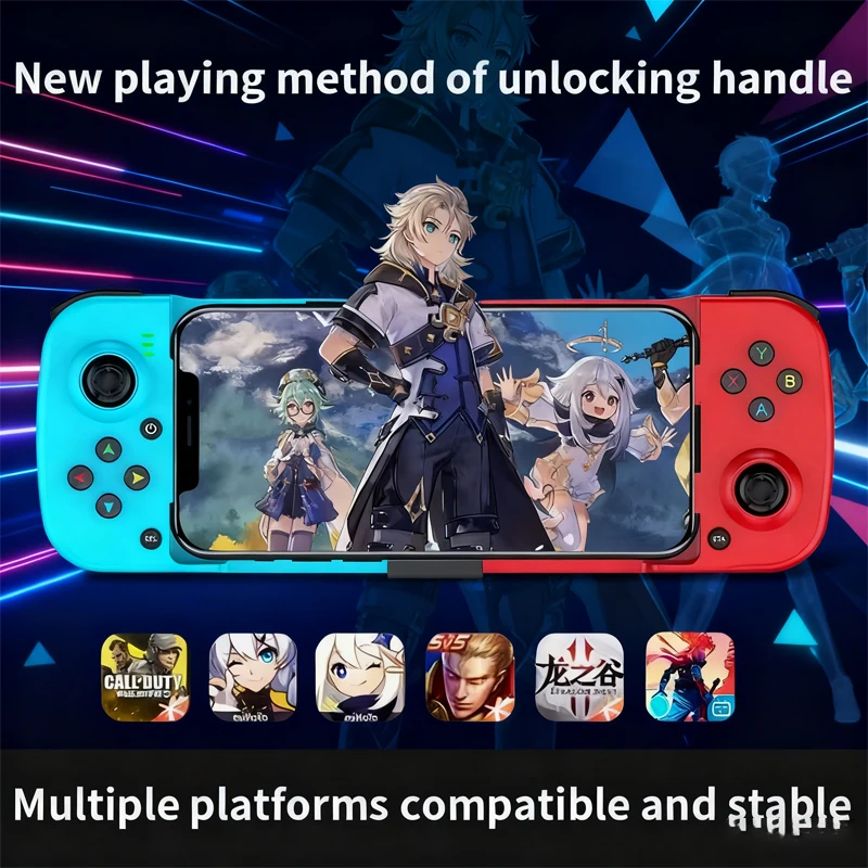 

Мобильный геймпад D3. Беспроводной выдвижной геймпад Bluetooth Android используется для геймпада Pugswitch/PS4/PS3/PC/iOS.