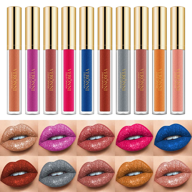 Diamond Lip Gloss –High-Shine Glassy Finish, Crystal-Clear Shimmer, Iridescent & Metallic Glow, Non-Sticky & Hydrating, Y2K Look