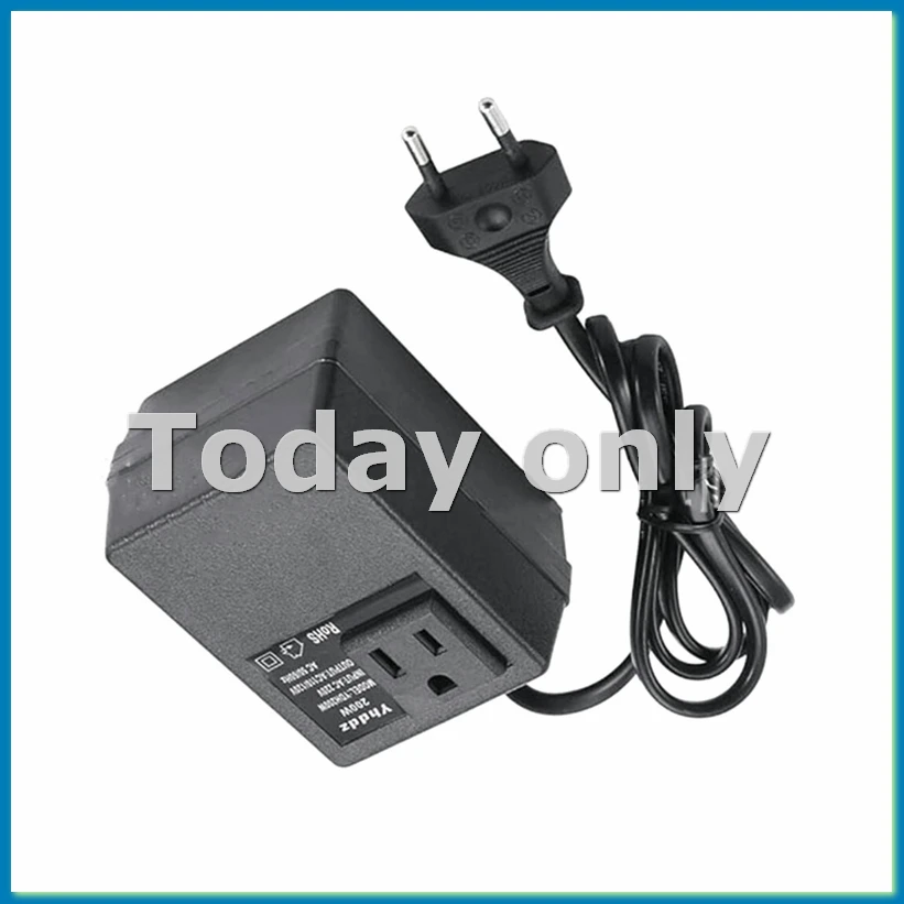 

Преобразователь напряжения 200 Вт, трансформатор от ЕС в США — понижающий трансформатор от 220 В до 110 В, однофазный дорожный адаптер, вилка европейского стандарта-A23U