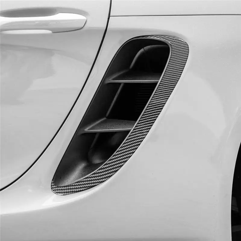 For 718 982 2016-2022 Carbon Fiber Car Side Vents Cover Air Flow Intake Trim Sticker Interior Accessories-A67F