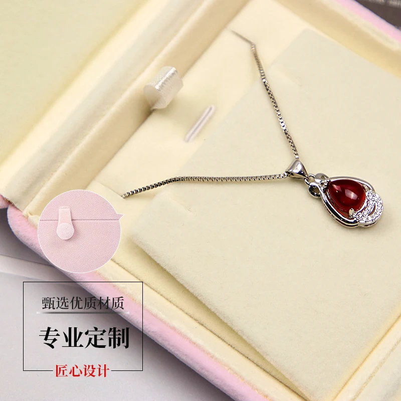 Velvet Button Double Open Jewelry Box Jewelry Ring Pendant Bracelet Pearl Necklace Set Box Wedding